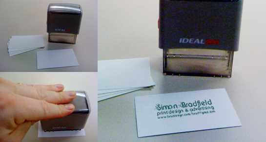 stampimage Stamped business card - simple and cheap business card solution