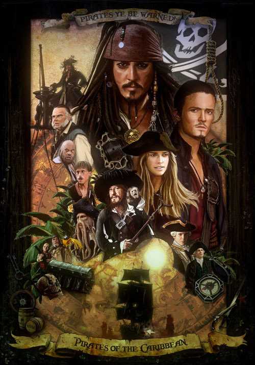 pirates-of-the-caribbean-4 Wonderfully complex illustration and composition by "MRMSTYLE"