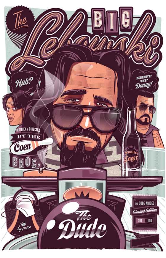 thebiglebowski Travis Price has created an amazingly complex and brilliant digital illustration