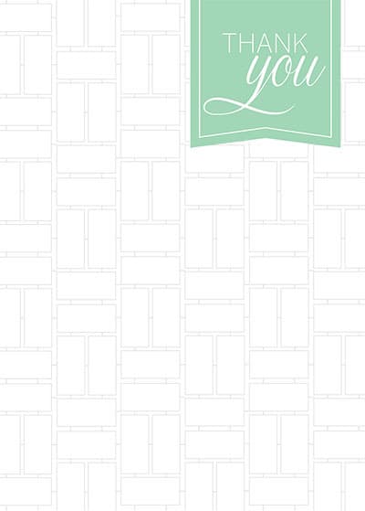 Minimalist thank you card